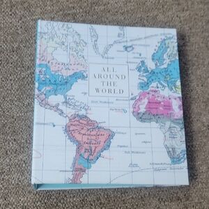 5/$25 Gibson All Around the World Map Book - Blue, Pink, Cream